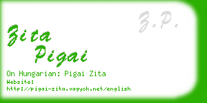 zita pigai business card